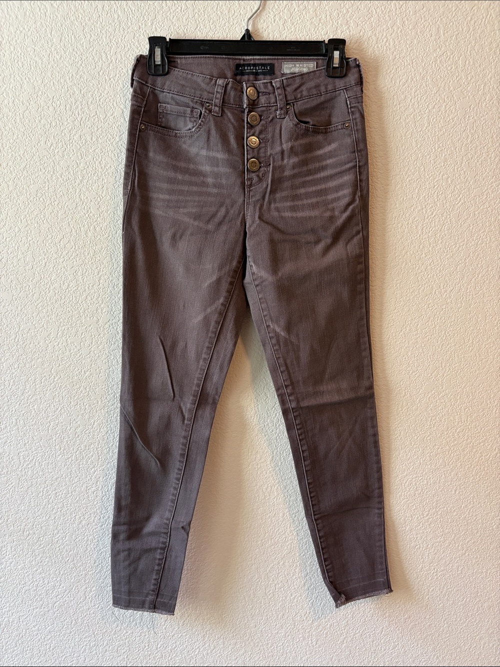 Aeropostale Dusty Mauve Skinny Button-Fly Jeans